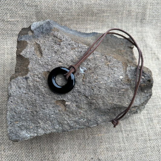 EARTH NECKLACE | Charcoal/Havana